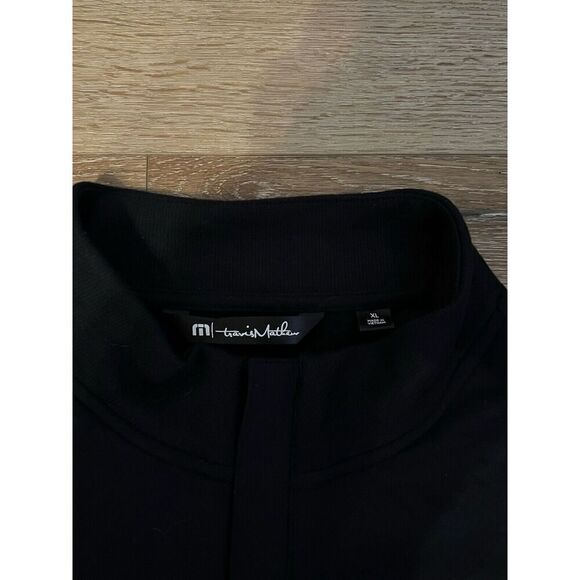 Travis Mathew Pullover Mens XL Black Cloud Quarter Zip Sweater Sweatshirt - Picture 3 of 3